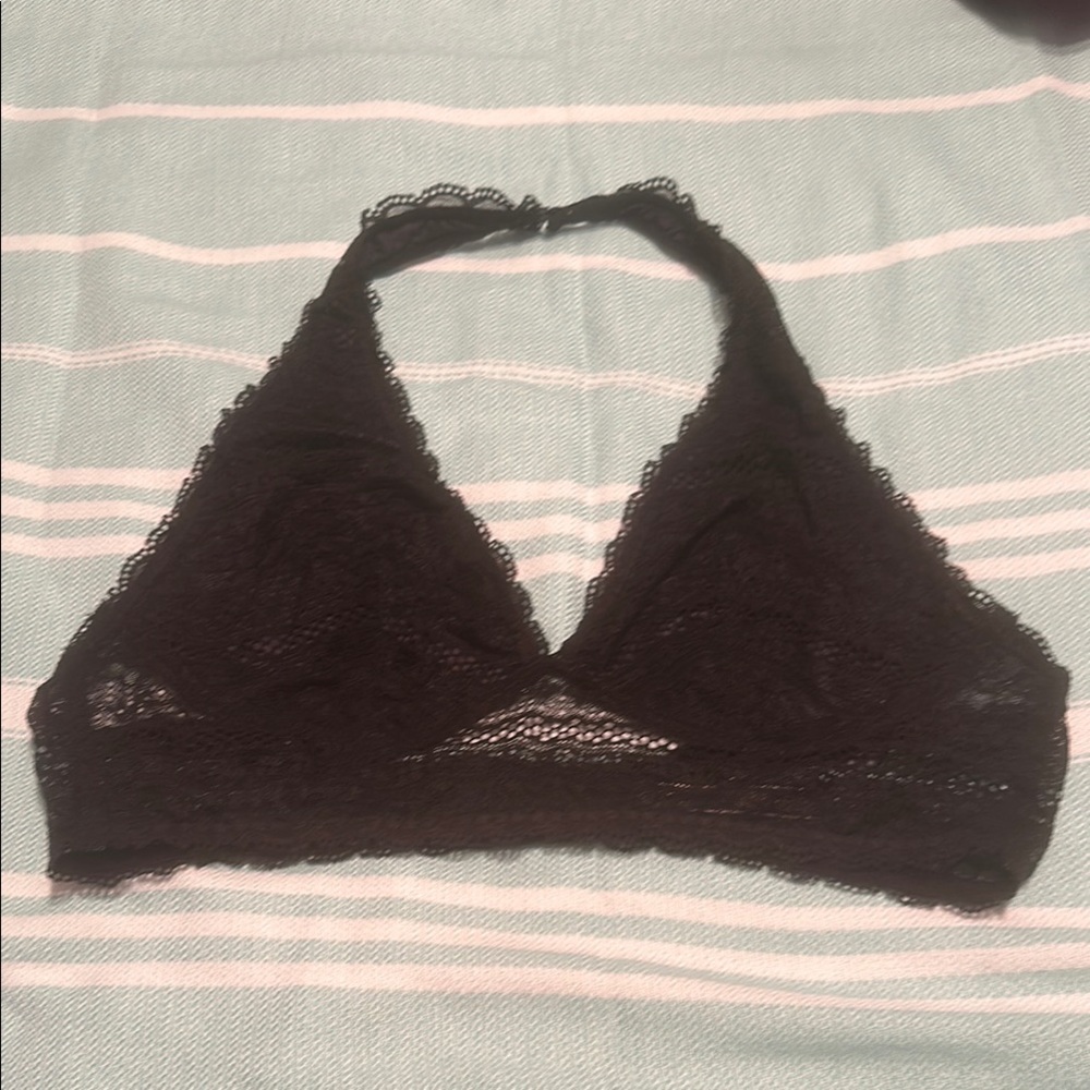 Victoria's Secret Black Lace Halter Bra